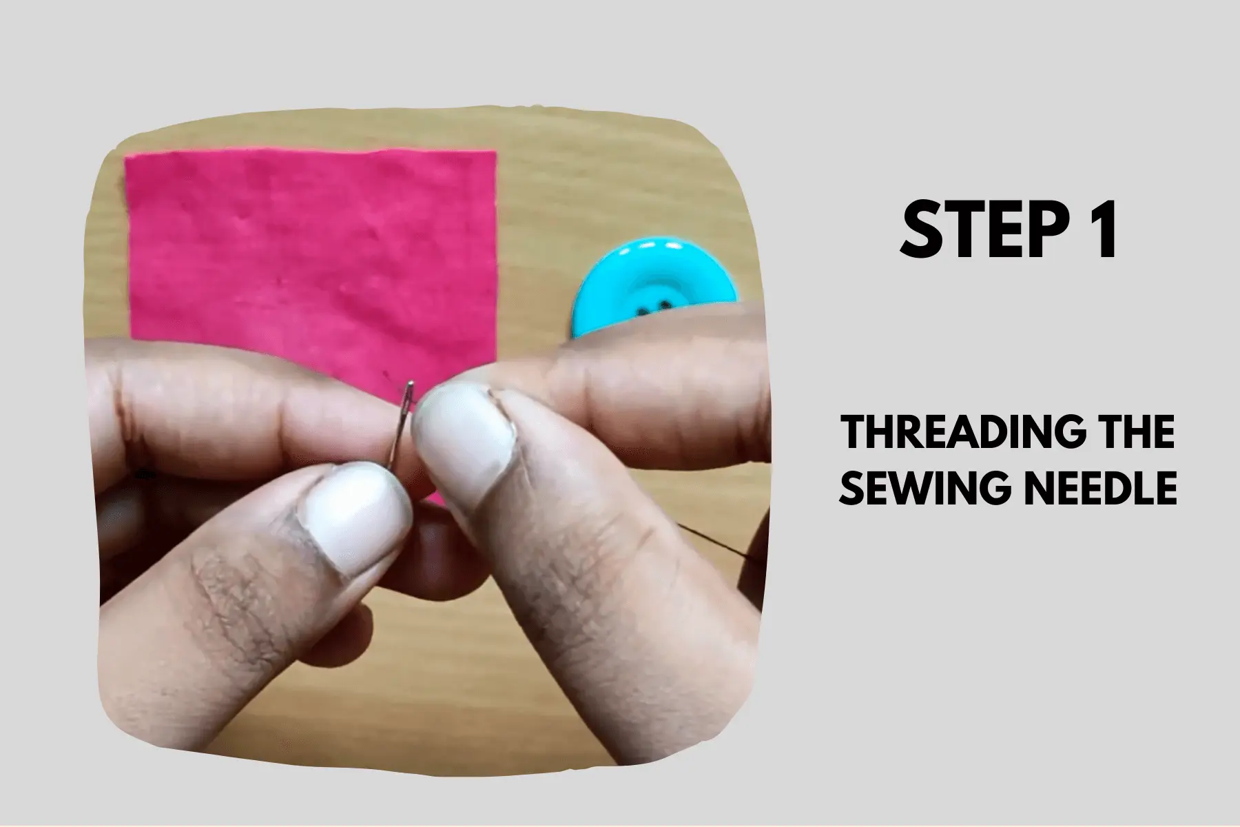 how to sew a button with four holes by hand