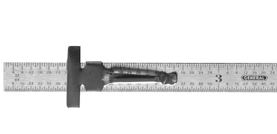 depth gauge for measuring in sewing 