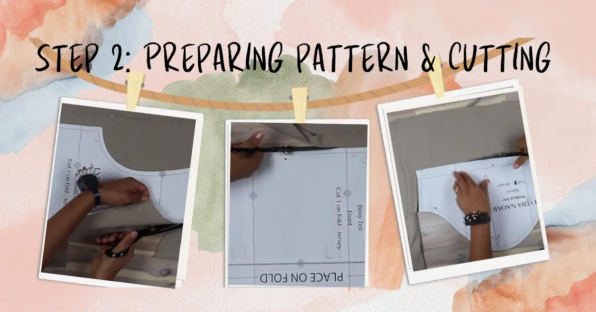 How to sew a t shirt - step 2