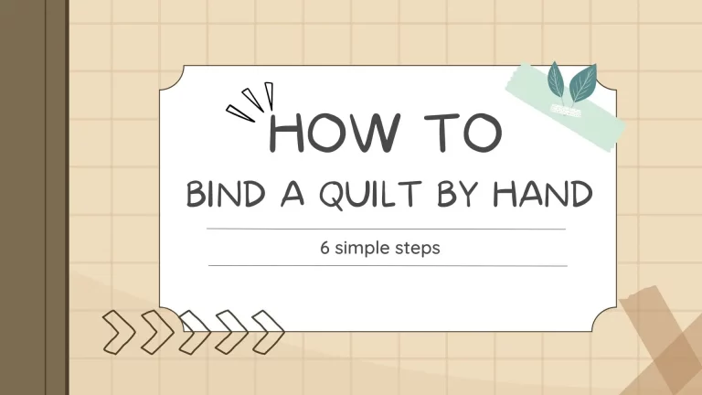 HOW TO BIND A QUILT BY HAND
