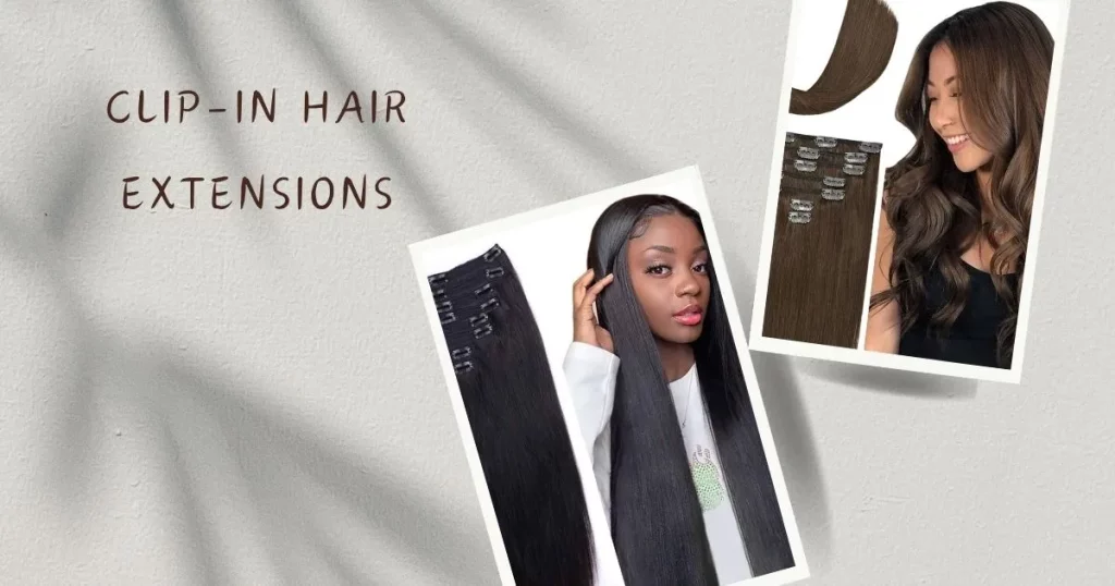 Clip in hair extensions